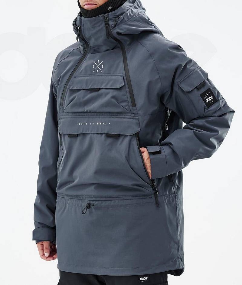 Blue Men's Dope Akin Snowboard Jackets | India_D1487