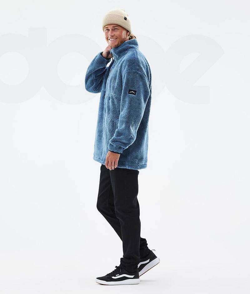 Blue Men's Dope Pile Fleece | India_D1892