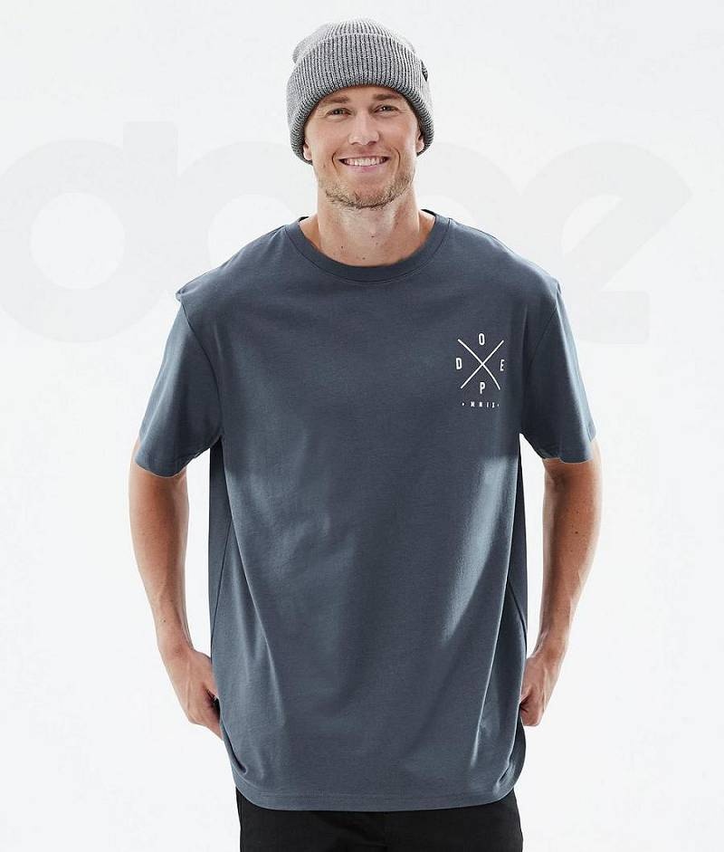 Blue Men's Dope Standard T-shirts | India_D1203