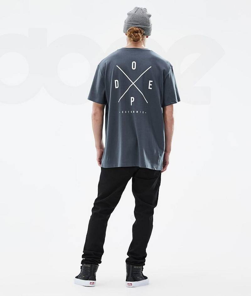 Blue Men's Dope Standard T-shirts | India_D1203