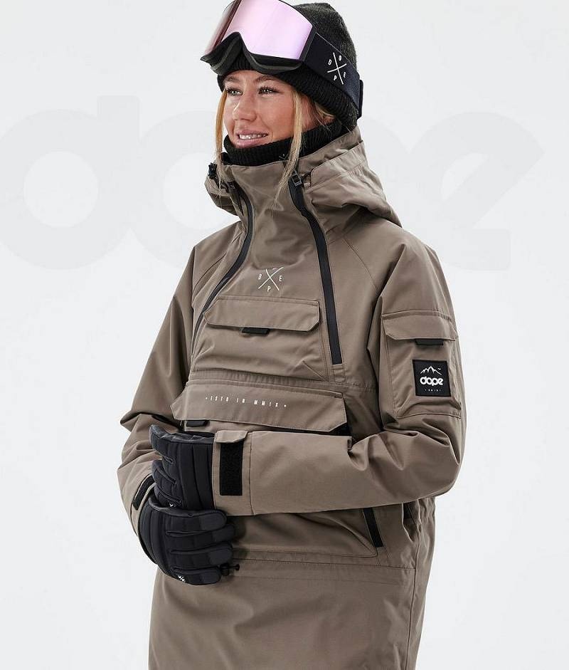Brown Women's Dope Akin W Ski Jackets | India_D2332