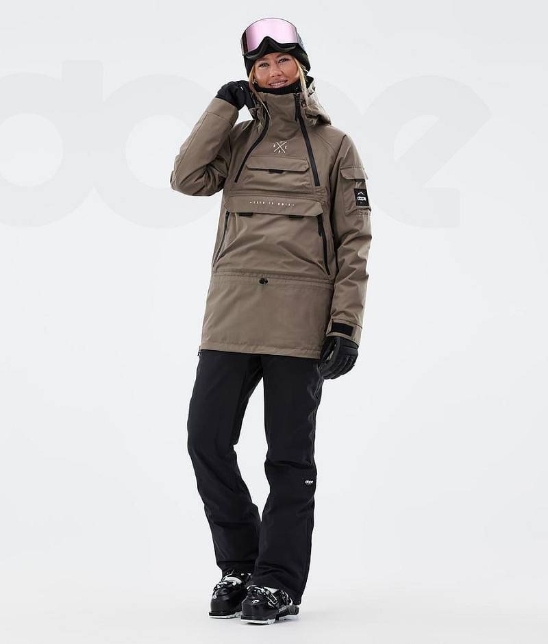 Brown Women's Dope Akin W Ski Jackets | India_D2332