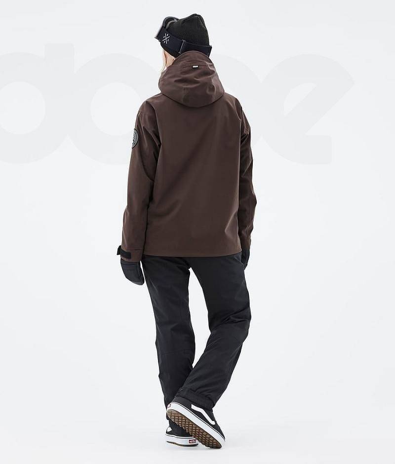 Brown Women's Dope Blizzard W Snowboard Jackets | India_D1113
