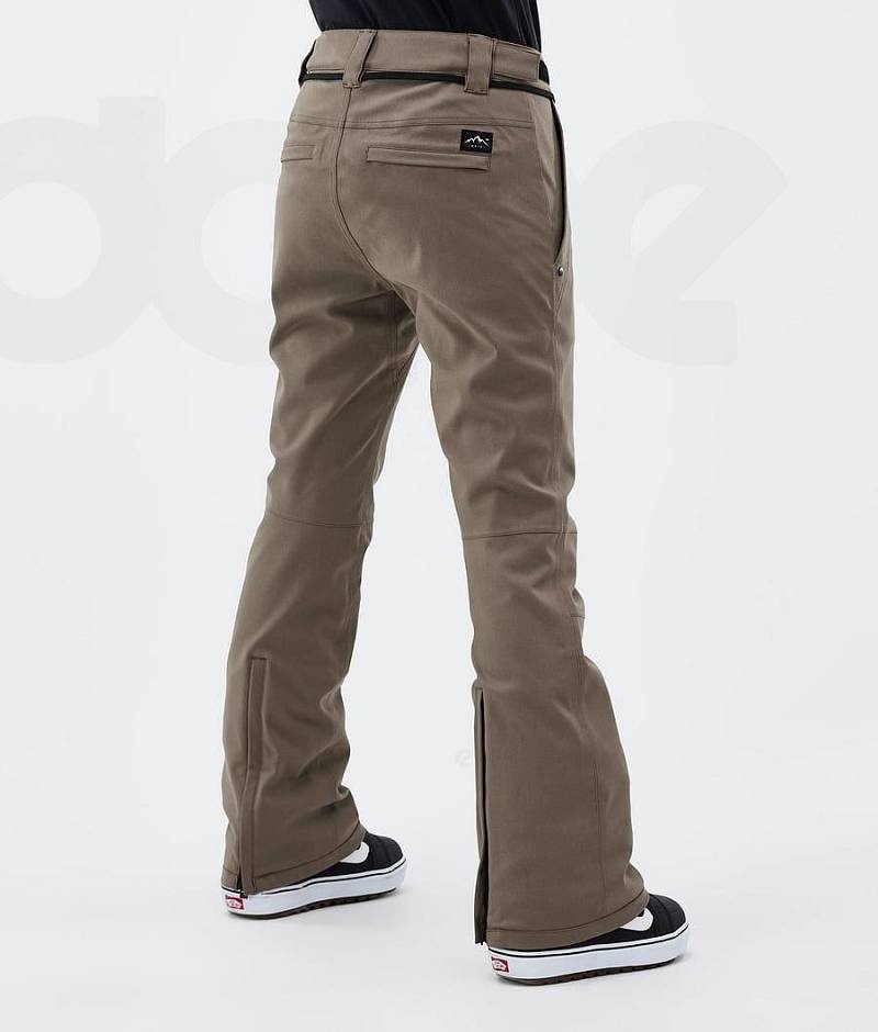 Brown Women's Dope Tigress W Snowboard Pants | India_D2092