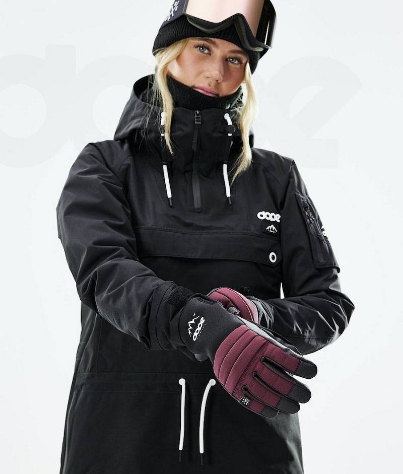 Burgundy Men's Dope Ace 2021 Snowboard Gloves | India_D1828