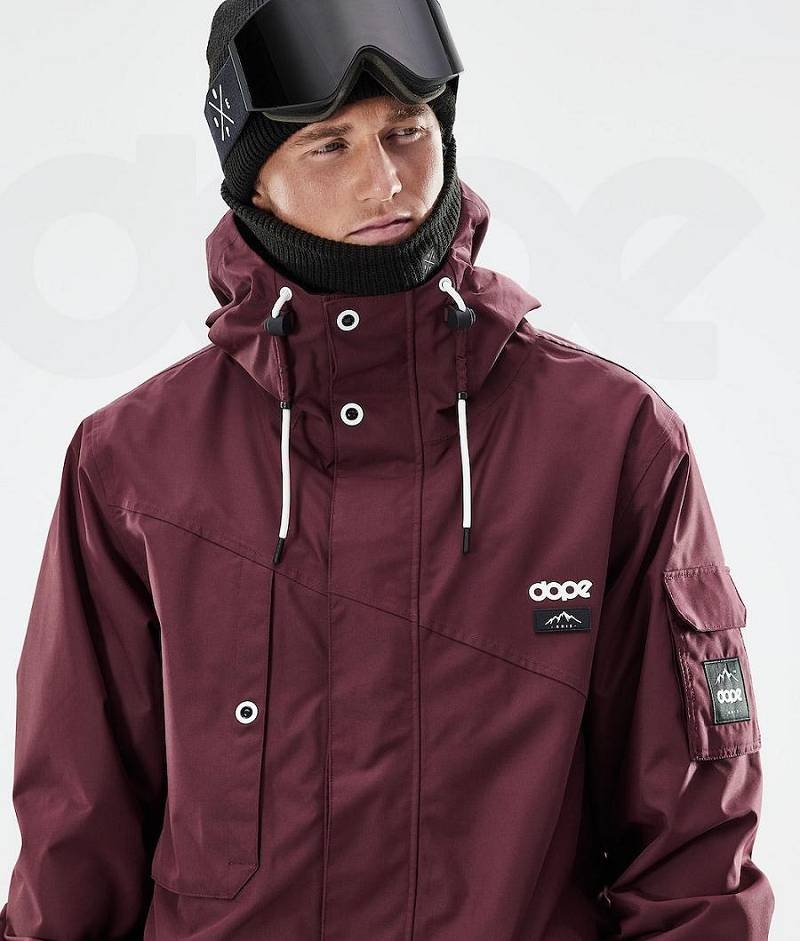 Burgundy Men's Dope Adept 2021 Ski Jackets | India_D2307