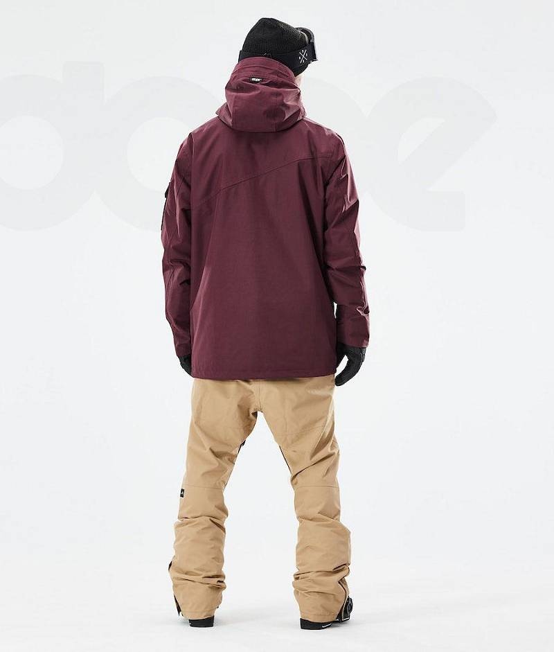 Burgundy Men's Dope Adept 2021 Ski Jackets | India_D2307