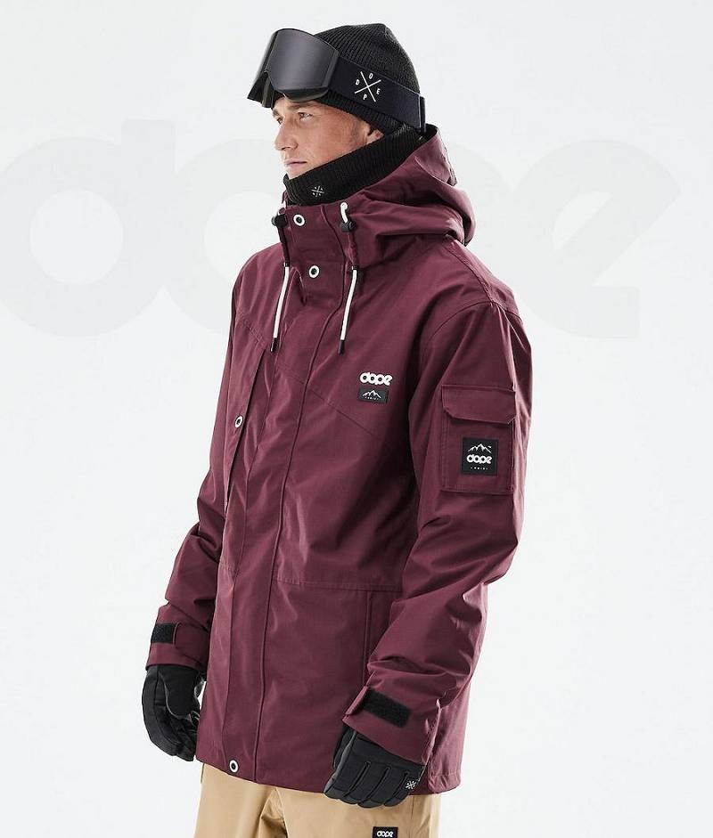 Burgundy Men\'s Dope Adept 2021 Ski Jackets | India_D2307