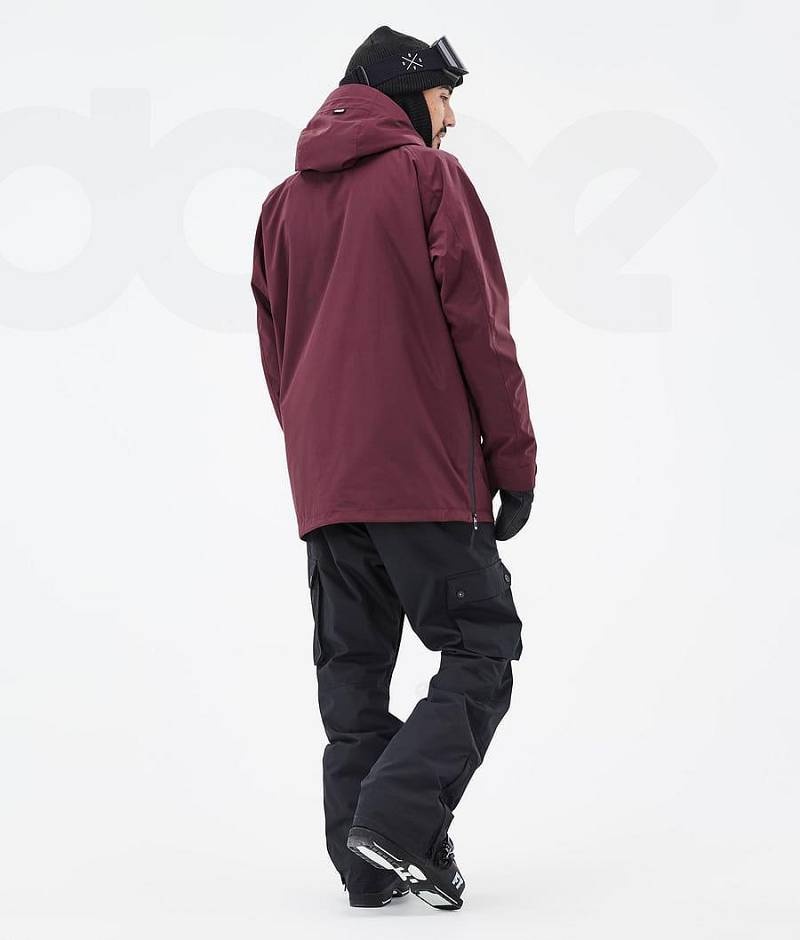 Burgundy Men's Dope Annok Ski Jackets | India_D1665
