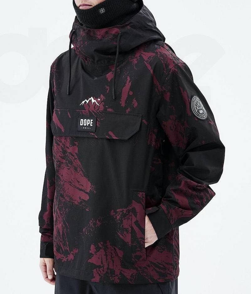 Burgundy Men's Dope Blizzard 2021 Ski Jackets | India_D2255