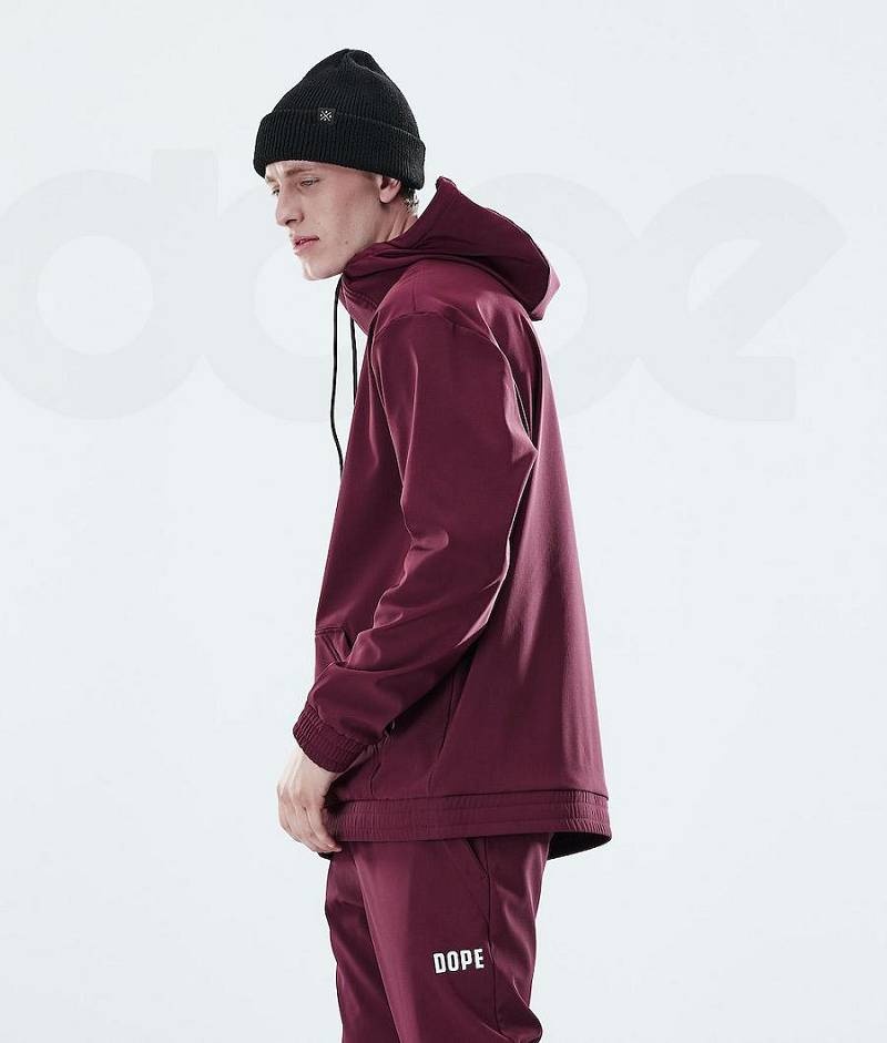 Burgundy Men's Dope Flight Hoodies | India_D1168