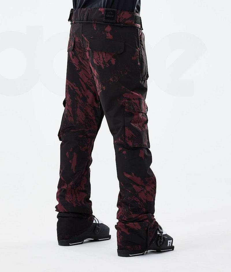 Burgundy Men's Dope Iconic 2021 Ski Pants | India_D1933