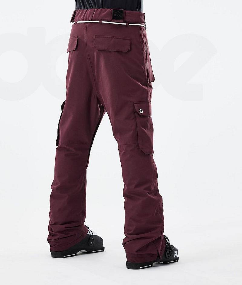 Burgundy Men's Dope Iconic 2021 Ski Pants | India_D1903