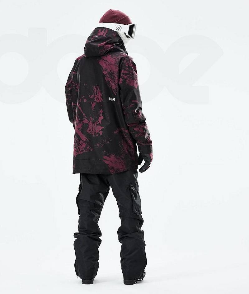 Burgundy Men's Dope Mojo Ski Jackets | India_D1613