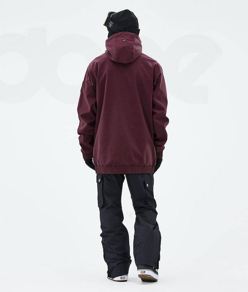 Burgundy Men's Dope Wylie Snowboard Jackets | India_D2429