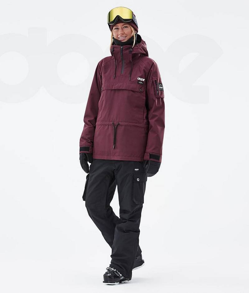 Burgundy Women's Dope Annok W Ski Jackets | India_D1408