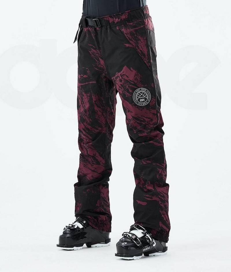 Burgundy Women\'s Dope Blizzard W 2021 Ski Pants | India_D2267
