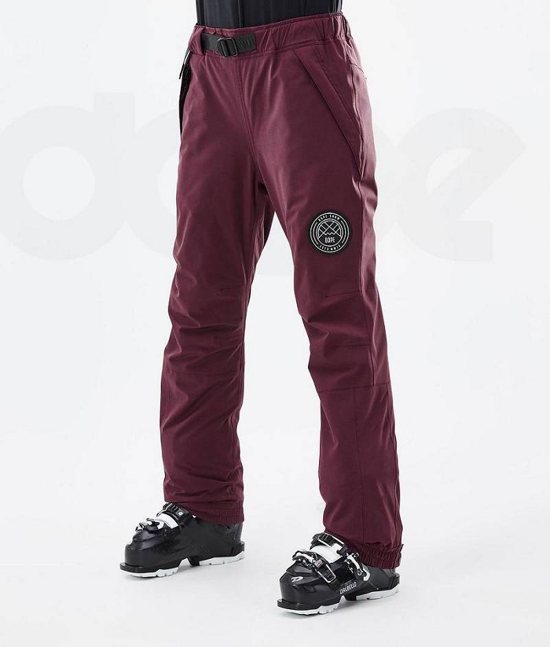 Burgundy Women\'s Dope Blizzard W Ski Pants | India_D2476