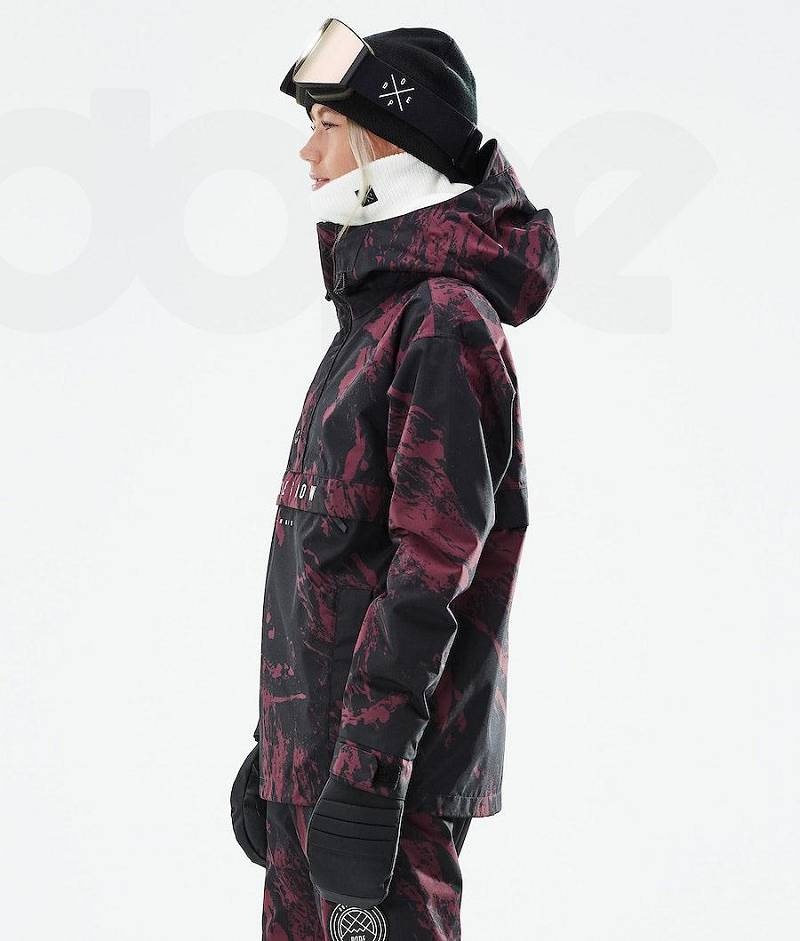 Burgundy Women's Dope Legacy W 2021 Snowboard Jackets | India_D1881