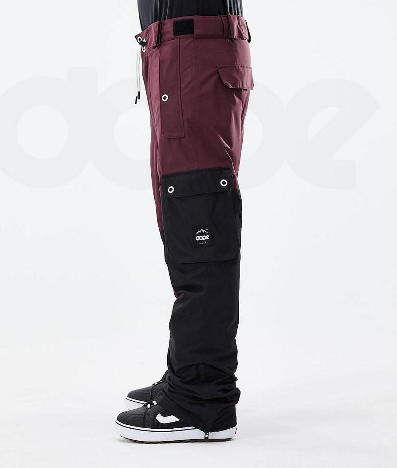 Burgundy / Black Men's Dope Adept 2021 Snowboard Pants | India_D1216
