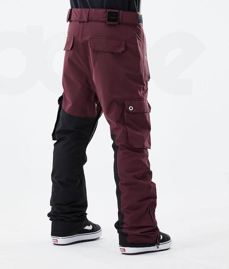 Burgundy / Black Men's Dope Adept 2021 Snowboard Pants | India_D1216