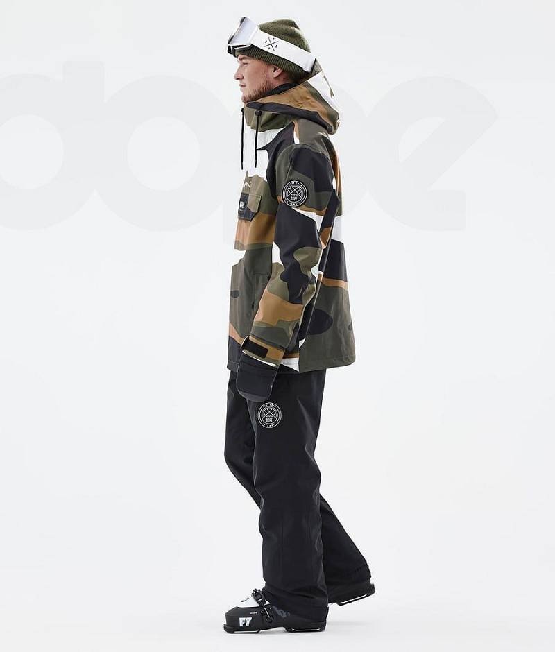 Gold Olive Men's Dope Blizzard Ski Jackets | India_D1368