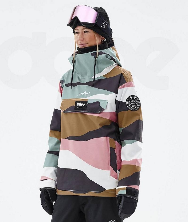 Gold Pink Women\'s Dope Blizzard W Snowboard Jackets | India_D1025