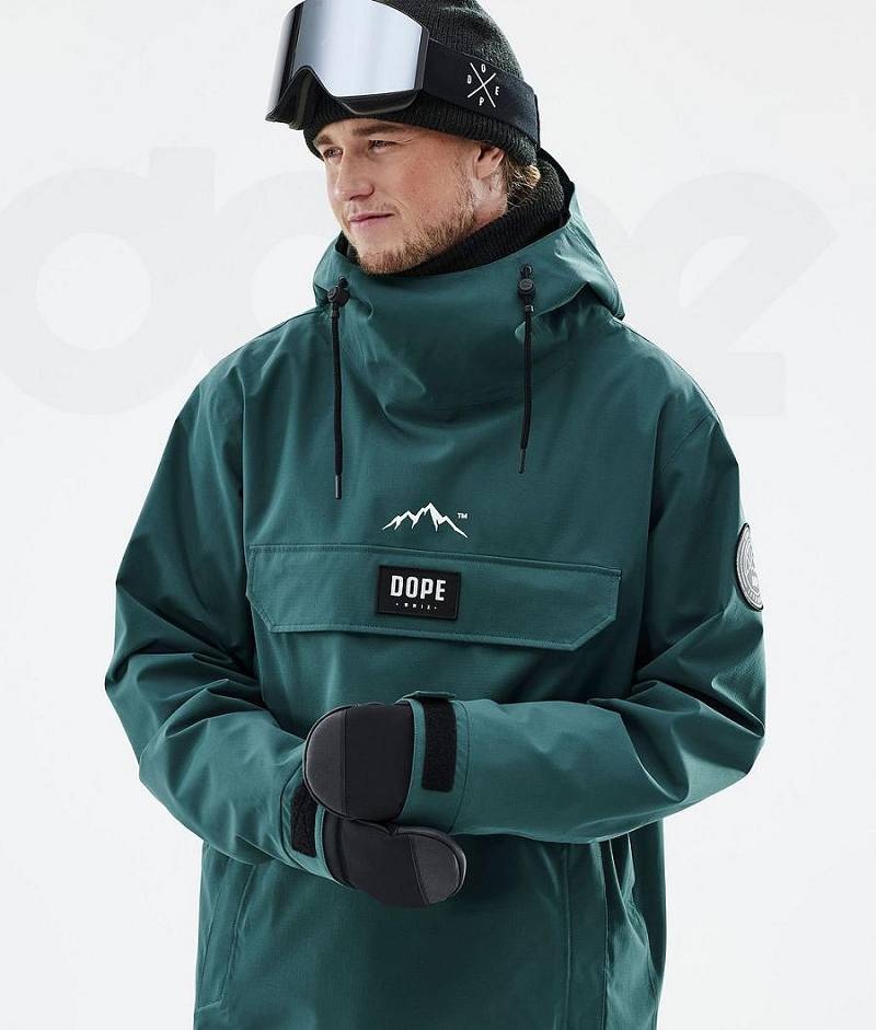 Green Men's Dope Blizzard Snowboard Jackets | India_D1259