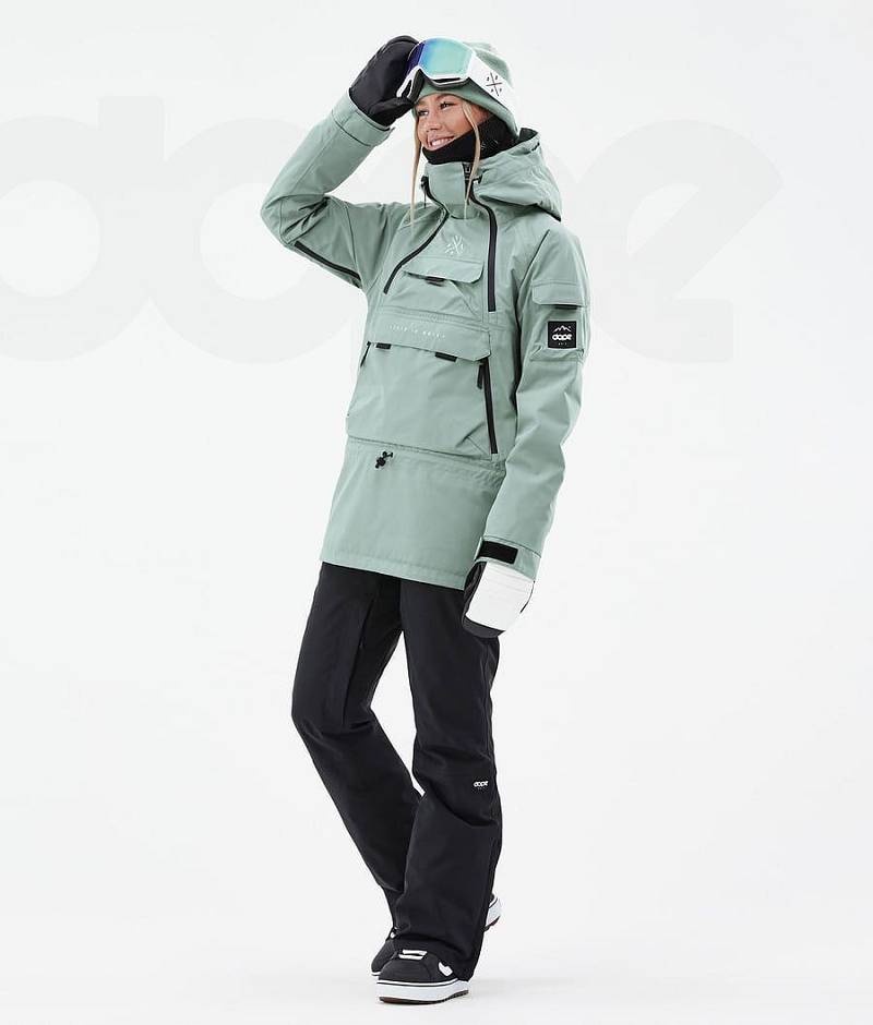 Green Women's Dope Akin W Snowboard Jackets | India_D2231