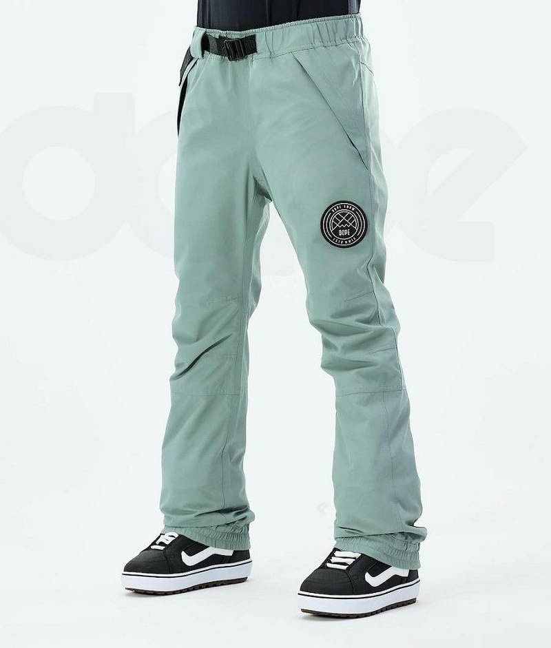 Green Women\'s Dope Blizzard W 2021 Snowboard Pants | India_D2193