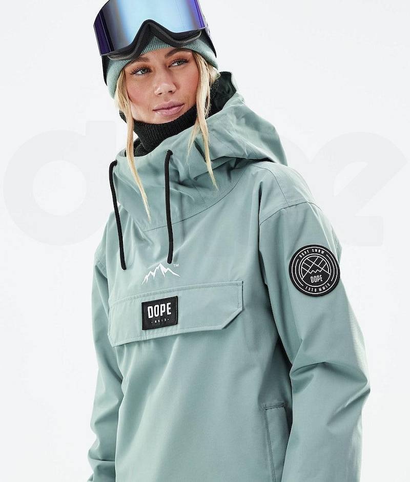 Green Women's Dope Blizzard W 2021 Snowboard Jackets | India_D1478