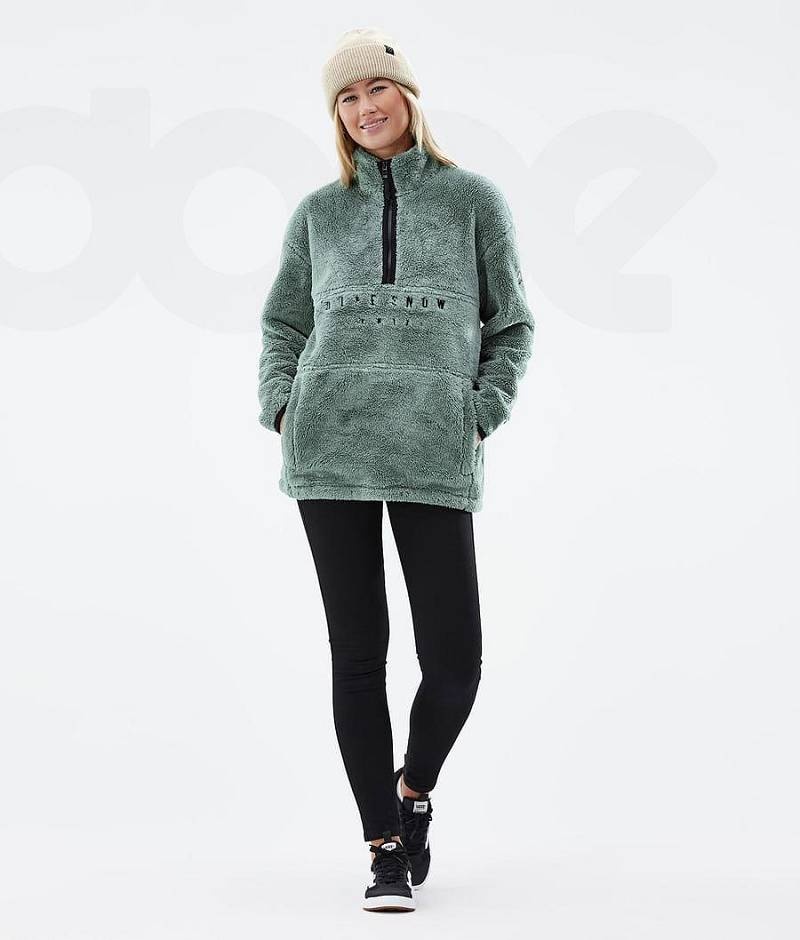 Green Women's Dope Pile W Fleece | India_D2216