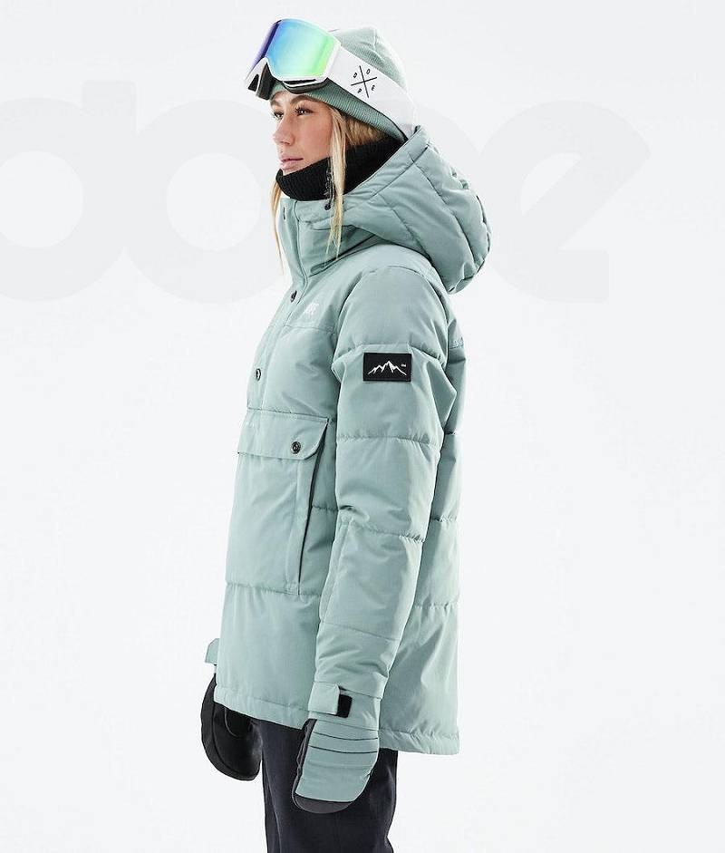 Green Women's Dope Puffer W 2021 Snowboard Jackets | India_D1673