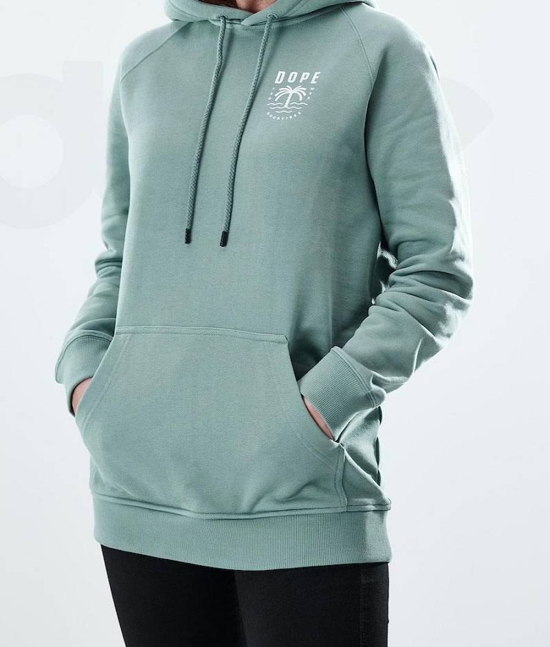 Green Women's Dope Regular Hoodies | India_D2484