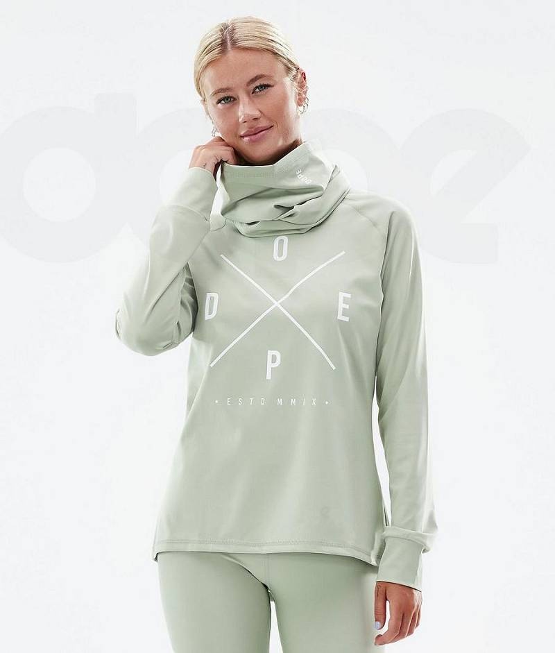 Green Women\'s Dope Snuggle W Base Layer Tops | India_D2412