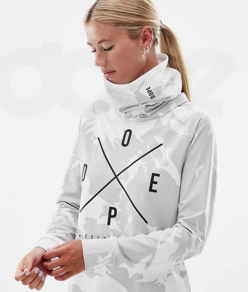 Grey Camo Women's Dope Snuggle W Base Layer Tops | India_D1887