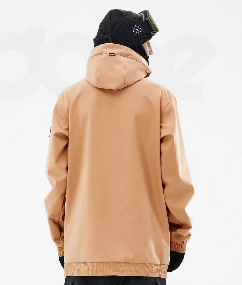 Khaki Men's Dope Wylie Snowboard Jackets | India_D1445