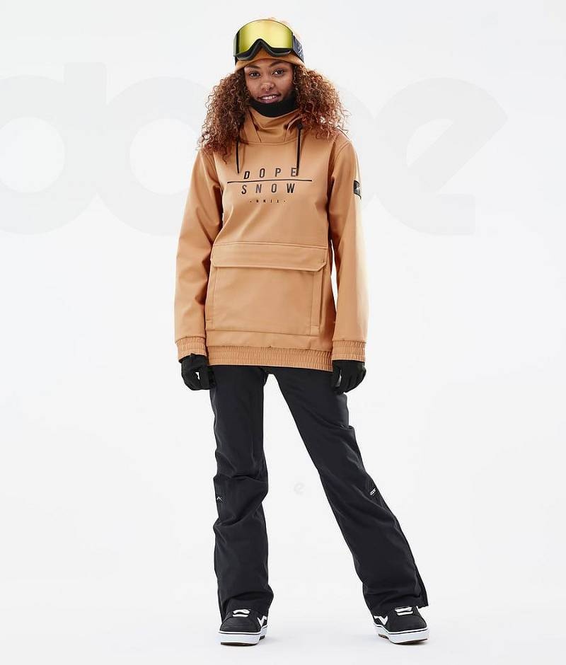 Khaki Women's Dope Wylie W Snowboard Jackets | India_D1545