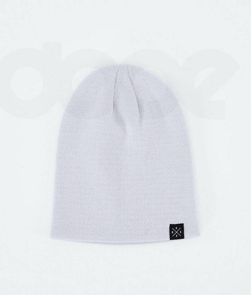 Light Grey Men's Dope Solitude Beanies | India_D2499