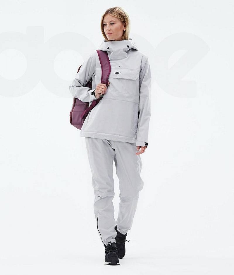Light Grey Women's Dope Downpour W Outdoor Jackets | India_D2170