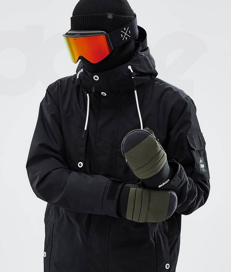Olive Men's Dope Ace Snowboard Gloves | India_D1921
