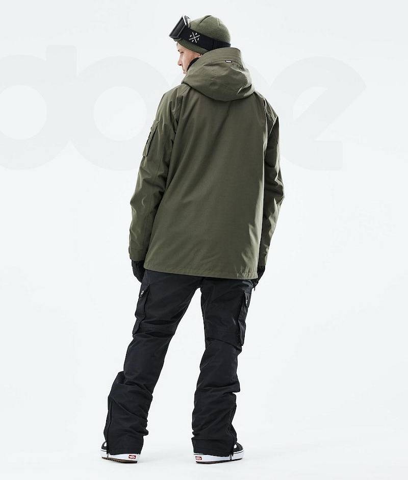 Olive Men's Dope Annok 2021 Snowboard Jackets | India_D1389