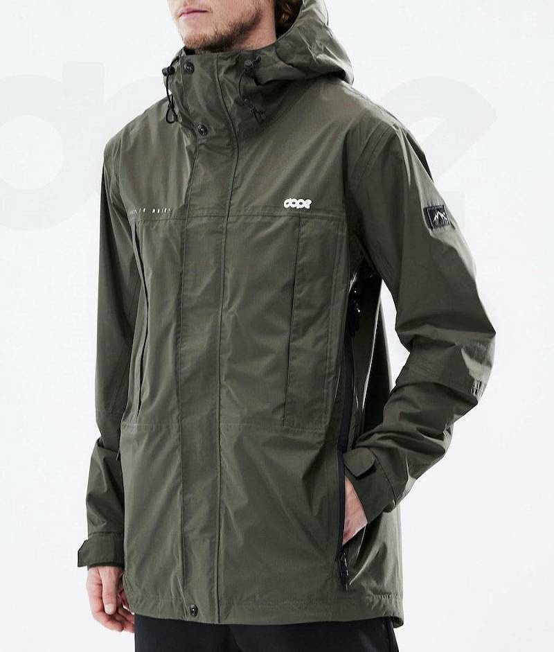 Olive Men's Dope Ranger Light Outdoor Jackets | India_D1123