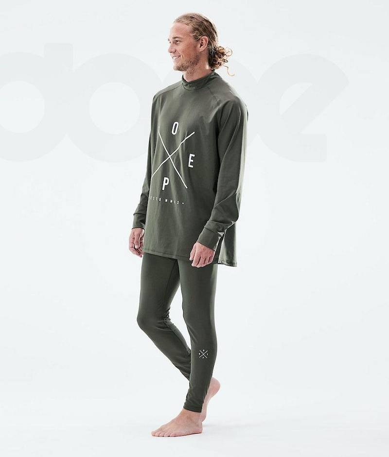 Olive Men's Dope Snuggle Base Layer Pants | India_D1324