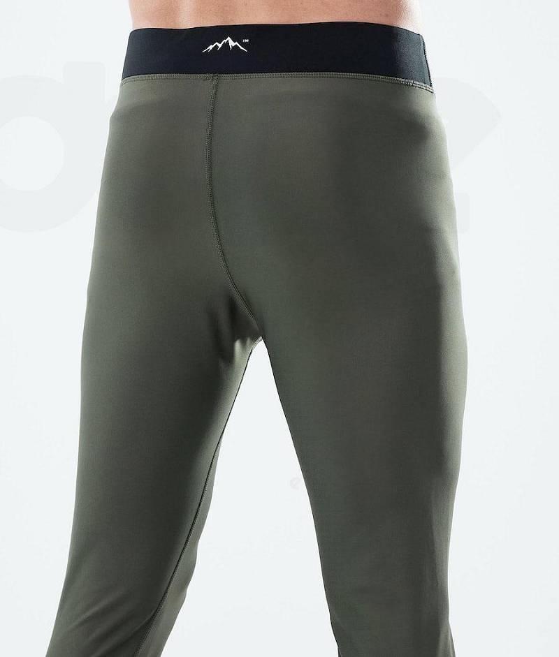Olive Men's Dope Snuggle Base Layer Pants | India_D1324