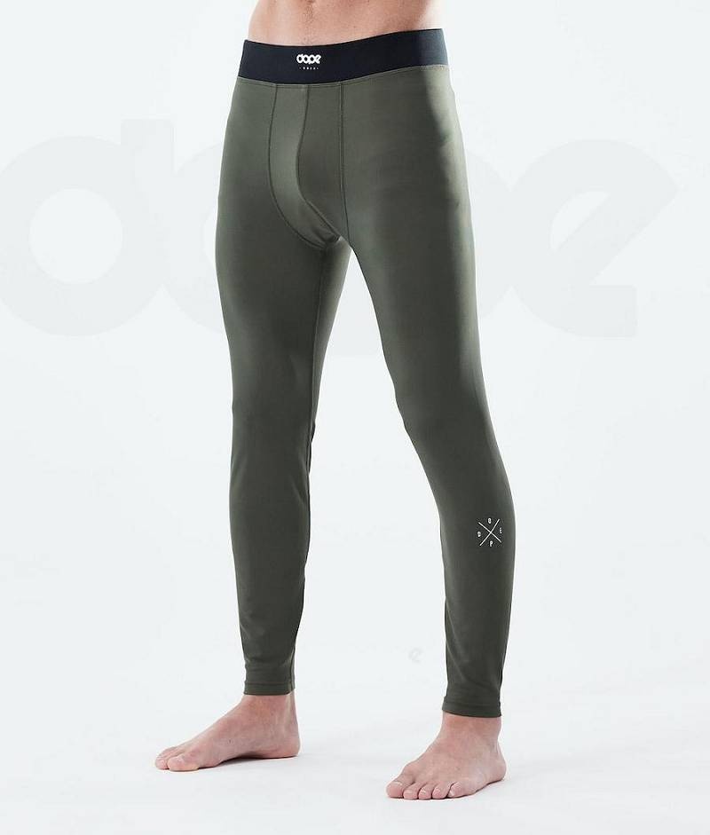 Olive Men\'s Dope Snuggle Base Layer Pants | India_D1324