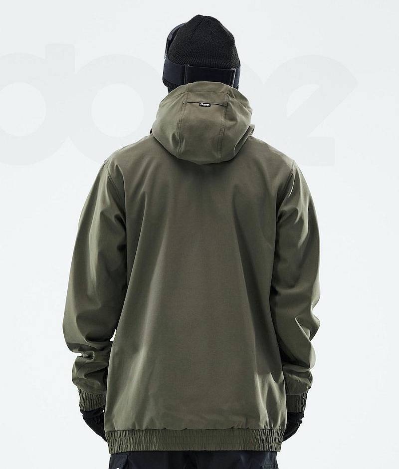 Olive Men's Dope Wylie Ski Jackets | India_D2441