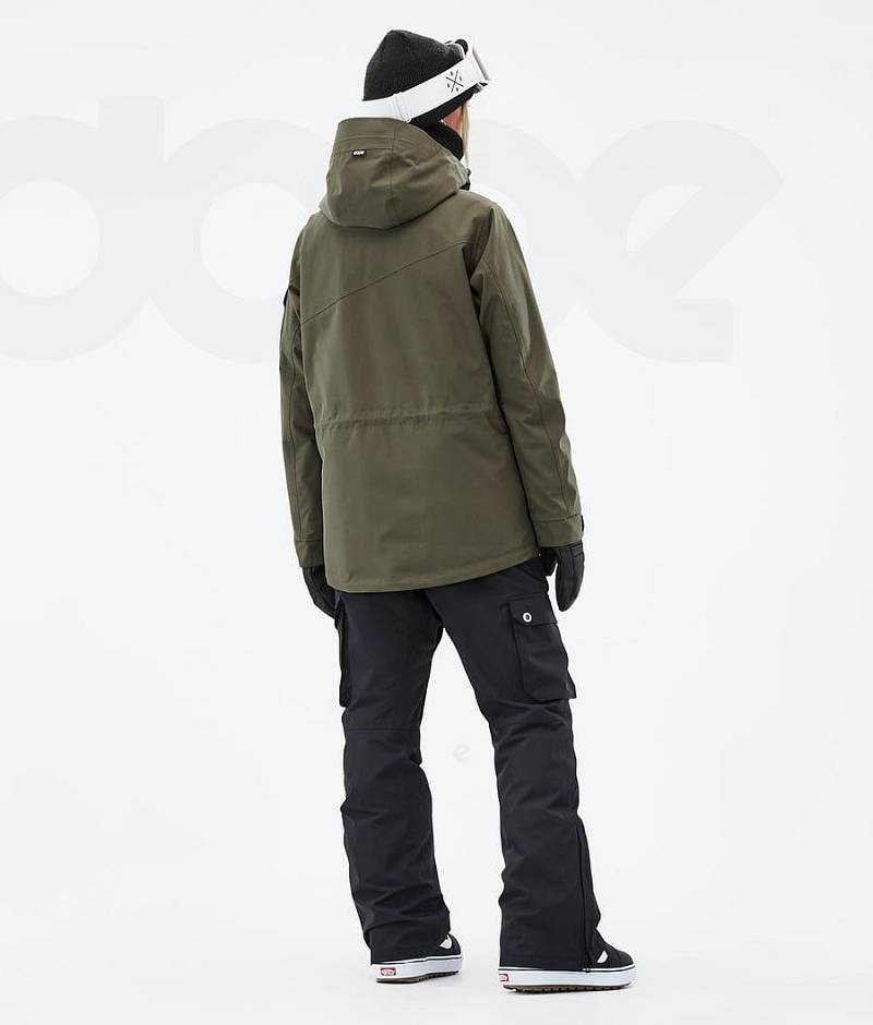 Olive Women's Dope Adept W Snowboard Jackets | India_D2188