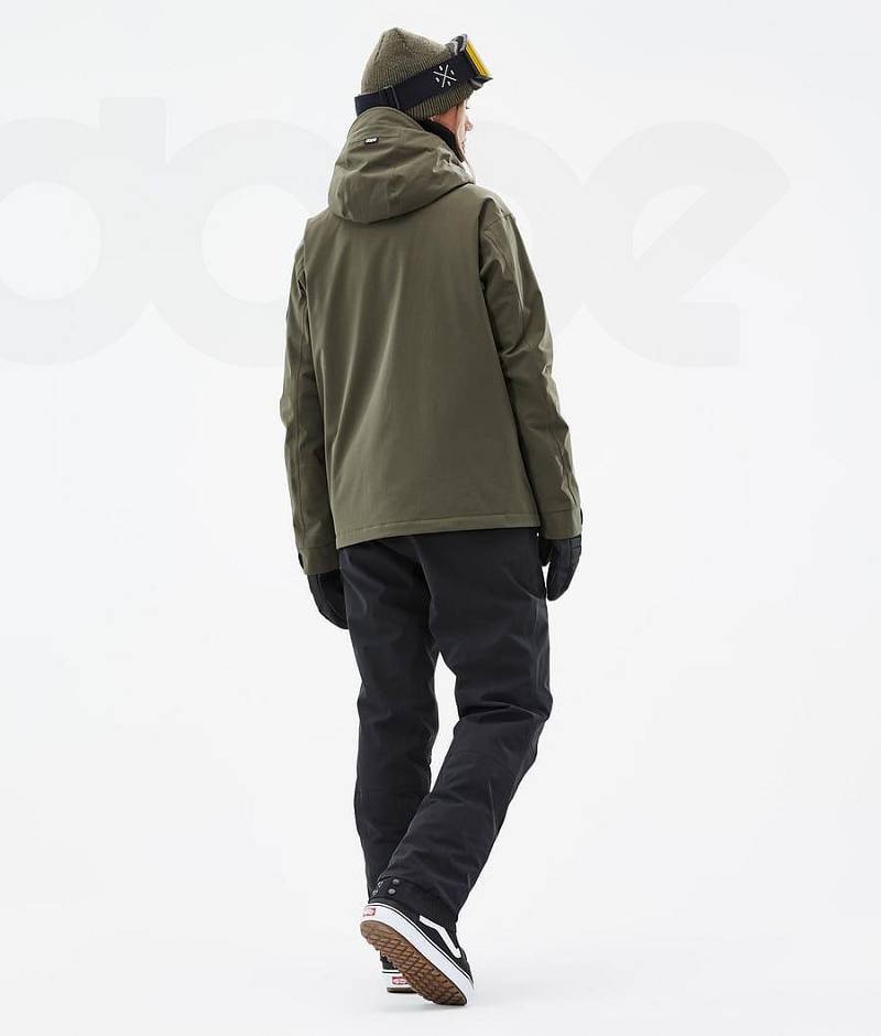 Olive Women's Dope Blizzard W Full Zip Snowboard Jackets | India_D1616