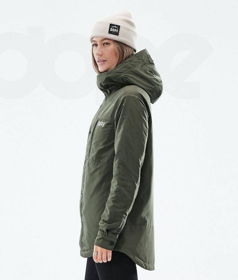 Olive Women's Dope Insulated W Outdoor Jackets | India_D2520